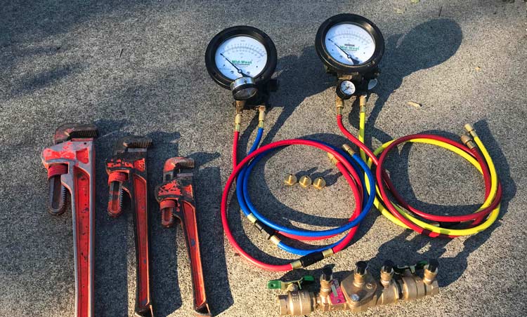 Backflow testing equipment for Napa, Saint Helena and American Canyon