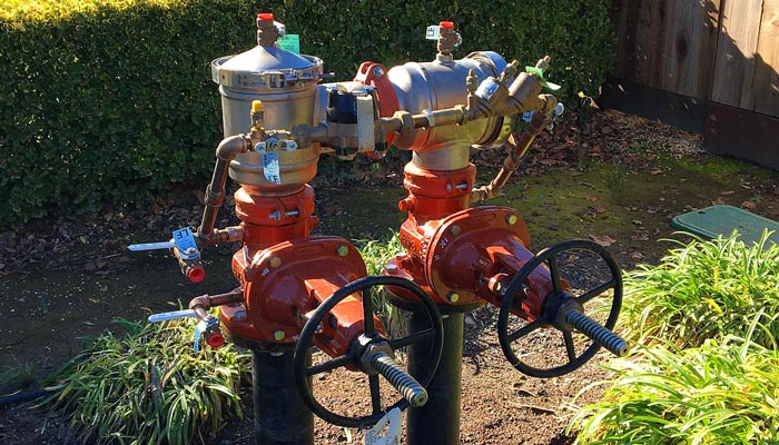 A 4" DCDA Backflow replacement, North Napa
